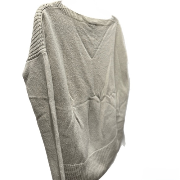 THEORY Thick Ribbed Knit Wool High Low Drop Shoulder Sweater Size M - Picture 5 of 8